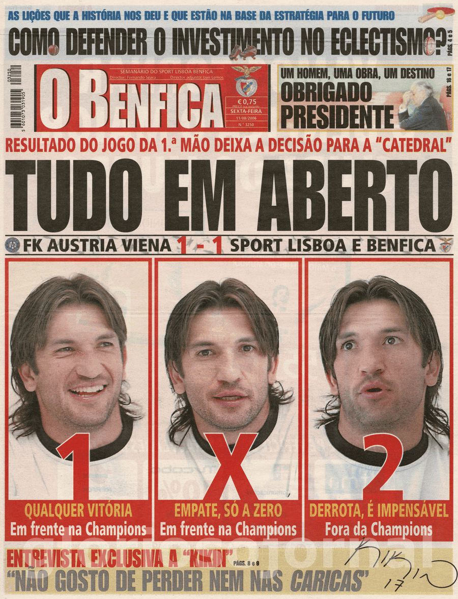 jornal o benfica 3250 2006-08-11